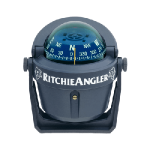 Brújula de Navegación Marítima RitchieAngler RA-91 / Montaje en Bracket / Dial 2 3/4" (70 mm) / Iluminación Nocturna Verde / DirectiveForce Magnets / Acabado Gris Anti-Reflejo / 100% Reparable