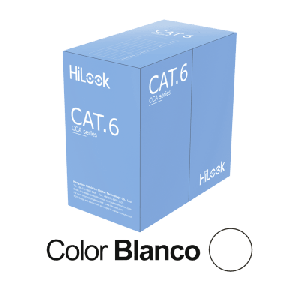 Cable de Red UTP Cat6 / 23 AWG / Cumple ANSI-TIA-568.2-D / RoHS 2.0 / CPR Fca / Longitud 305 Metros (1000 Pies) / PVC Blanco / Resistencia a la Tracción y Compresión / Operación -20°C a 70°C