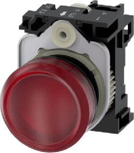 Lampara de señalización plástica con led color Roja, 110Vca