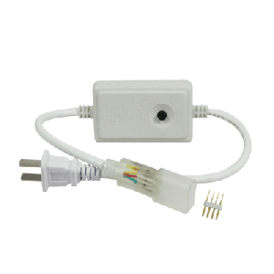 Adaptador de corriente con control de funciones manual, para manguerea Neón LED RGB JUML-5050-03.