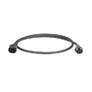 Cable de Alimentación Eléctrica Con Bloqueo Doble de Seguridad, de IEC C14 a IEC C13, 6 ft. de Largo, Color Negro, Paquete de 10 Piezas