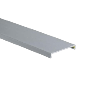 Tapa para Canaleta Ranurada, de 23.9 de Ancho, 1830 mm de Largo, Color Gris