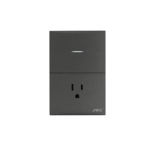 Placa con Interruptor Sencillo y 1 Toma Corriente 10 -15 A 127 V 60 Hz.