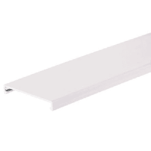 Tapa para Canaleta Ranurada, de 57.2 mm de Ancho, 1828.8 mm de Largo, Color Blanco