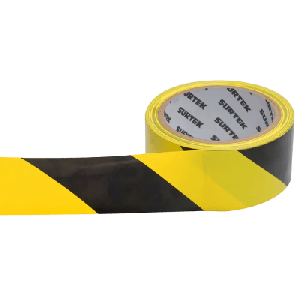 Cinta de Señalización / Adhesivo Acrílico / Espesor 0.105 mm / Colores Amarillo-Negro / Ancho 48 mm / Largo 18 m / Alta Visibilidad