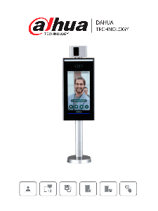 DAHUA DHI-ASI7223X-A-V1-T1 - Control de Acceso con Reconocimiento Facial y Medición de Temperatura/ Pantalla touch de 7 Pulgadas/ Soporta 100,000 Usuarios, 100,000 Rostros, 100,000 Tarjetas, 300,000 Registros/ Montaje en Torniquete/