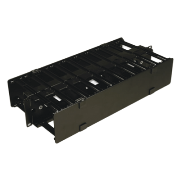 Organizador de Cable Horizontal / Doble / 19in / 4in (0.33 pies) de profundidad / 2UR / Alta Densidad