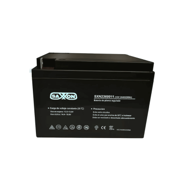 SAXXON CBAT24AH - Bateria de respaldo de 12 volts libre de mantenimiento y facil instalacion / 24 AH/ compatible con CCTV/ Acceso/ Bosch