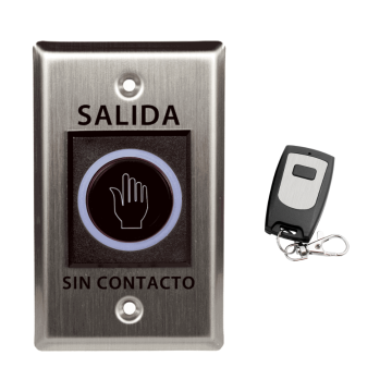 ZKTECO TLEB102 - Botón de Salida sin Contacto, Serie K11, Indicador LED, Acero Inoxidable, 12 VCC, Función NC/NO, Distancia de Detección hasta 10 cm